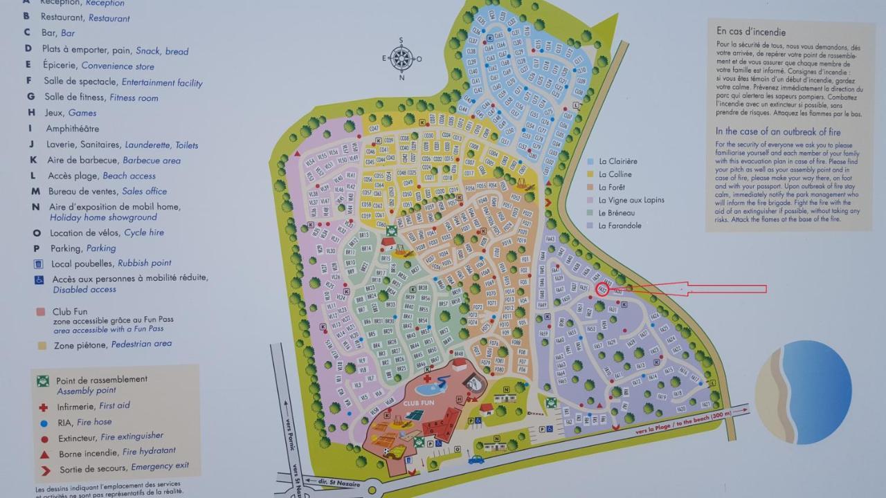 Agreable Mobilhome 6 - 8 Places Saint-Brévin-les-Pins Eksteriør bilde